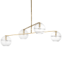 Visual Comfort Lowing 4 Light 45" Wide Chandelier Polished Antique Brass