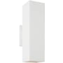 Visual Comfort Pohl 2 Light 19" Tall Outdoor Wall Sconce with Durable StoneStrong Shade Outdoor Textured White
