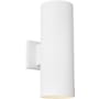 Visual Comfort Outdoor Cylinders 2 Light 14" Tall Outdoor Wall Sconce with Durable StoneStrong Shade Outdoor Textured White