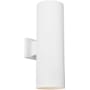 Visual Comfort Outdoor Cylinders 2 Light 18" Tall Outdoor Wall Sconce with Durable StoneStrong Shade Outdoor Textured White