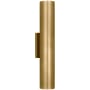 Visual Comfort Pressa 17" Tall LED Outdoor Wall Sconce Natural Brass