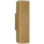 Visual Comfort Pressa 12" Tall LED Outdoor Wall Sconce - 2700K, 90 CRI, 887 Lumens Natural Brass