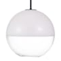Visual Comfort Torian 14" Wide Pendant with Milk / Clear Glass Shade Aged Iron