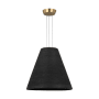 Visual Comfort Karam 16" Wide LED Pendant Black / Natural Brass