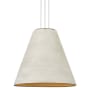 Visual Comfort Karam 16" Wide LED Pendant White / Natural Brass