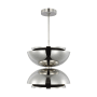 Visual Comfort Shanti 21" Wide LED Pendant with Shade Polished Nickel