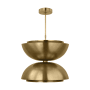 Visual Comfort Shanti 26" Wide LED Pendant with Shade Natural Brass