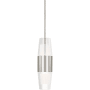 Visual Comfort Lassell 2" Wide Single Light LED Mini Pendant Polished Nickel