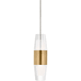Visual Comfort Lassell 2" Wide Single Light LED Mini Pendant Natural Brass