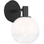 Visual Comfort Torian 10" Tall Bathroom Sconce with Milk / Clear Glass Shade Aged Iron