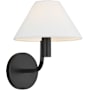 Visual Comfort Colfax 10" Tall Bathroom Sconce with Linen Shade Aged Iron