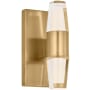 Visual Comfort Lassell 2 Light 6" Tall LED Bathroom Sconce Natural Brass