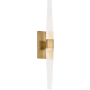 Visual Comfort Lassell 2 Light 16" Tall LED Bathroom Sconce Natural Brass