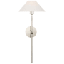 Visual Comfort Hackney 25" Tall Wall Sconce Polished Nickel / Linen