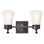 Visual Comfort Siena 15" Wide Wall Sconce with White Glass Shade Bronze