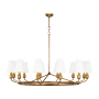 Visual Comfort Ziba 12 Light 48" Wide Chandelier Antique Gild