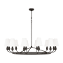 Visual Comfort Ziba 12 Light 48" Wide Chandelier Aged Iron