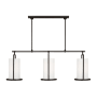 Visual Comfort Sherwood 3 Light 8" Wide Linear Pendant Aged Iron