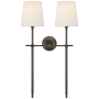 Visual Comfort Bryant 2 Light 26" Tall Wall Sconce Bronze