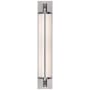 Visual Comfort Keeley 20-3/4" High Wall Sconce with White Glass Shade Chrome