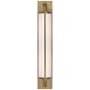 Visual Comfort Keeley 20-3/4" High Wall Sconce with White Glass Shade Hand Rubbed Antique Brass