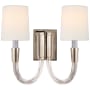 Visual Comfort Vivian 2 Light 14" Tall Wall Sconce Polished Nickel