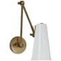 Visual Comfort Antonio 8-1/4" High Wall Sconce with Metal Shade Hand Rubbed Antique Brass