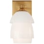 Hand-Rubbed Antique Brass / White Shade