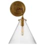Visual Comfort Katie6 14-13/32" High Wall Sconce with Seedy Glass Shade Hand Rubbed Antique Brass