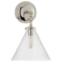 Visual Comfort Katie6 14-13/32" High Wall Sconce with Clear Glass Shade Polished Nickel