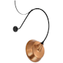 Visual Comfort Thomas O'Brien 47" Tall Outdoor Wall Sconce with Soft Copper Tilted Bowers Shade Matte Black