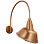 Visual Comfort Thomas O'Brien 25" Tall x 13" Wide Gooseneck Outdoor Wall Sconce with Soft Copper Tilted Bowers Shade Soft Copper