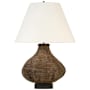 Visual Comfort Tahiti 32" Tall Vase Table Lamp Smoke / Linen