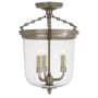 Visual Comfort Merchant 11" Semi-Flush by Thomas O'Brien Antique Nickel