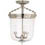 Visual Comfort Merchant 11" Semi-Flush by Thomas O'Brien Polished Nickel