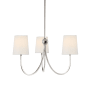 Visual Comfort Reed 3 Light 20" Wide Chandelier Polished Nickel