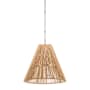 Visual Comfort Goodman 2 Light 24" Wide Pendant Antique Nickel / Natural Abaca