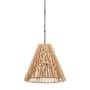 Visual Comfort Goodman 2 Light 24" Wide Pendant Bronze / Natural Abaca