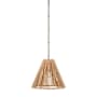 Visual Comfort Goodman 15" Wide Pendant Antique Nickel / Natural Abaca