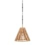 Visual Comfort Goodman 15" Wide Pendant Bronze / Hand-Rubbed Antique Brass / Natural Abaca