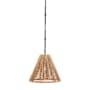 Visual Comfort Goodman 15" Wide Pendant Bronze / Natural Abaca