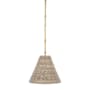 Visual Comfort Goodman 15" Wide Pendant Hand-Rubbed Antique Brass / Ash