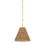Visual Comfort Goodman 15" Wide Pendant Hand-Rubbed Antique Brass / Toast