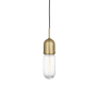 Visual Comfort Junio 4" Wide Mini Pendant Hand-Rubbed Antique Brass