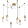 Visual Comfort Junio 6 Light Configurable Multi Light Pendant Hand-Rubbed Antique Brass