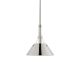 Visual Comfort Turlington 9" Wide Mini Pendant Polished Nickel