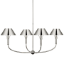 Visual Comfort Turlington 4 Light 40" Wide Chandelier Polished Nickel