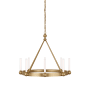 Visual Comfort Jeffery 30" Wide LED Chandelier Hand-Rubbed Antique Brass