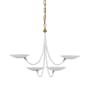 Visual Comfort Keira 30" Wide LED Chandelier Matte White / Hand-Rubbed Antique Brass