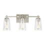 Visual Comfort Mercer 3 Light 22" Wide Vanity Light Satin Nickel
